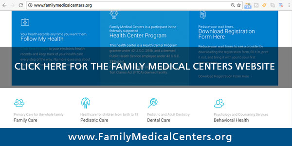 family medical centers website redirect button